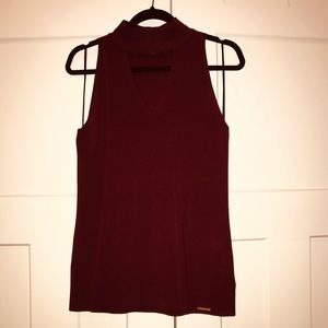 Michael Kors sleeveless keyhole turtleneck, Large